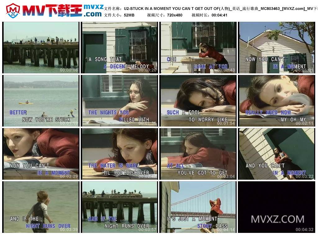 U2-STUCK IN A MOMENT YOU CAN T GET OUT OF(人物)_英语_流行歌曲_MC803463